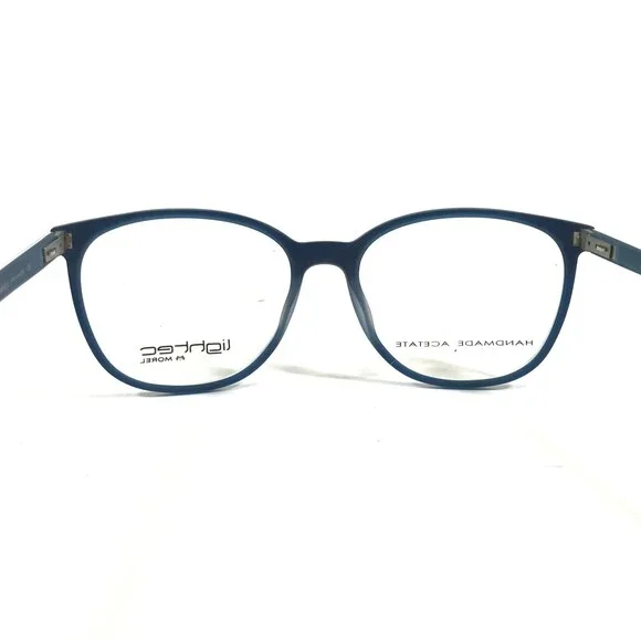 Morel Eyeglasses Frames LIGHTEC 8108L BB011 Blue Round Full Rim 52-16-135 - Picture 7 of 12